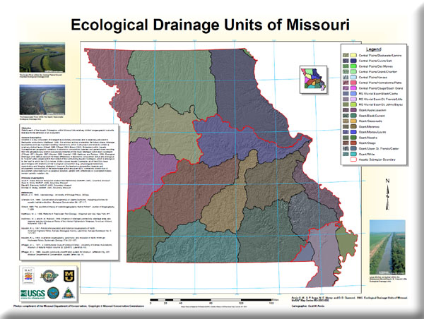 Poster: Ecological Drainage Units of Missouri