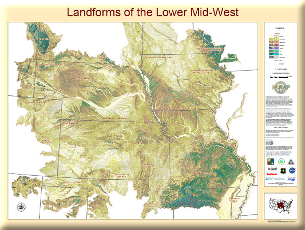 Poster: Landforms of the Lower Midwest